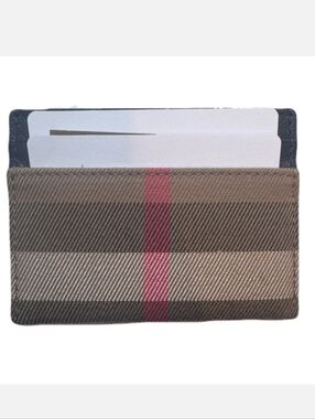 Burberry Nova Check Canvas Card Holder